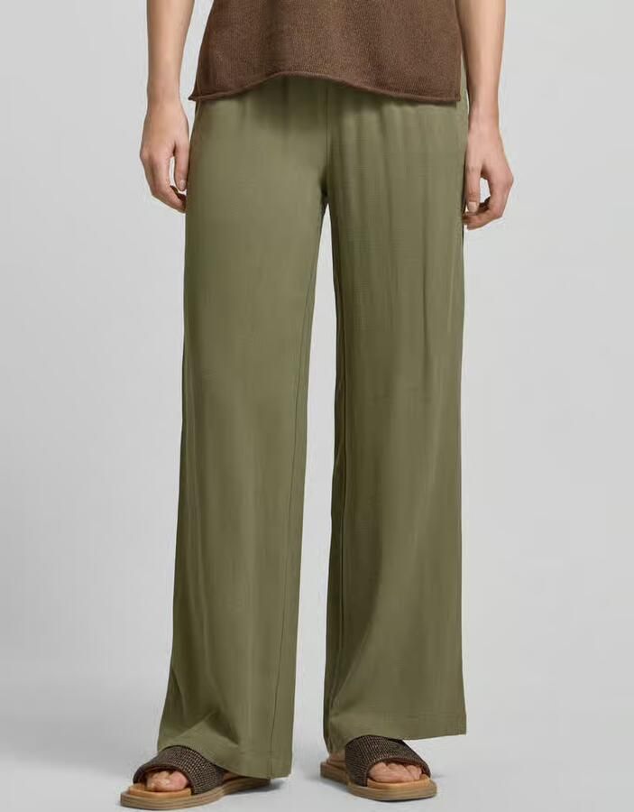 Selected regular fit wijdte broek van mix van viscose en linnen model 'VIVA-GULIA' - Foto 6