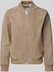Selected Homme Regular fit bomberjack van echt geitenleer model 'ARCHIVE'