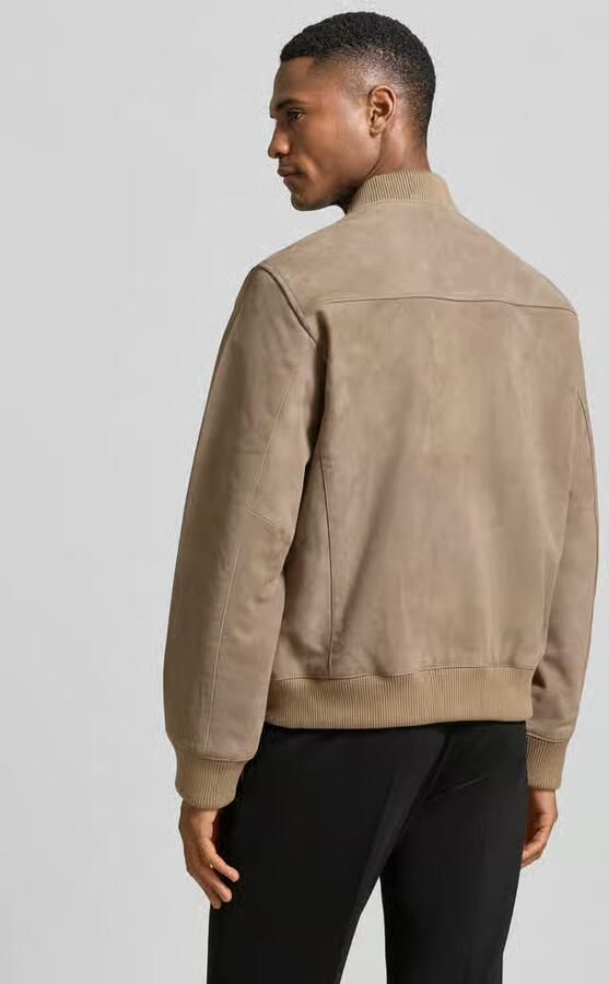 Selected Homme Regular fit bomberjack van echt geitenleer model 'ARCHIVE' - Foto 3