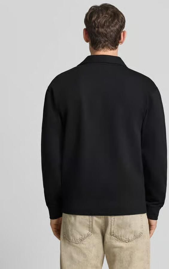 SELECTED MEN Heren Overshirts Slhtom Soft Full Zip Sweat Noos Zwart - Foto 6