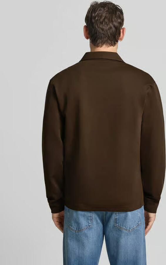 SELECTED MEN Heren Overshirts Slhtom Soft Full Zip Sweat Noos Bruin - Foto 6