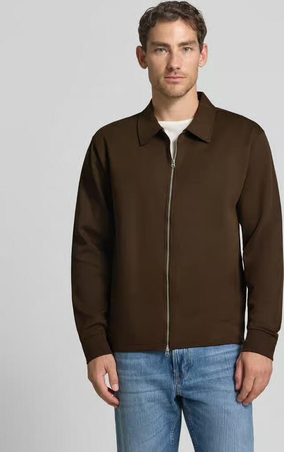 SELECTED MEN Heren Overshirts Slhtom Soft Full Zip Sweat Noos Bruin - Foto 7