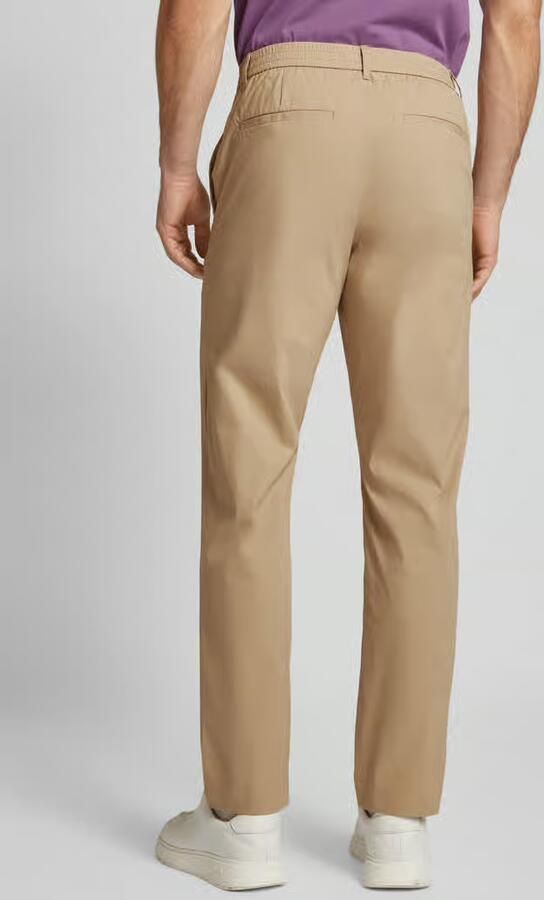Selected Homme Regular tapered fit chino met tunnelkoord model 'LERO' - Foto 4