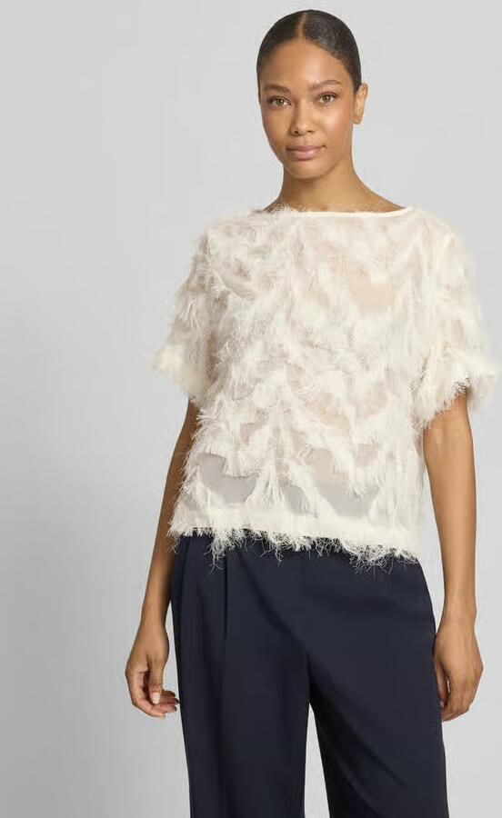 SELECTED WOMEN Dames Tops & T-shirts Slfmyline Ss Boat Neck Top Gebroken Wit - Foto 7