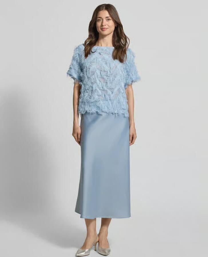 SELECTED WOMEN Dames Tops & T-shirts Slfmyline Ss Boat Neck Top Lichtblauw - Foto 6