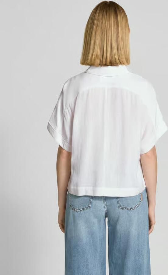 Selected Femme Relaxed fit blouse van een mix van viscose en linnen model 'VIVA'