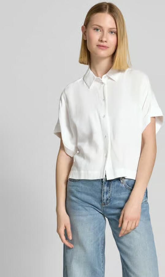 Selected Femme Relaxed fit blouse van een mix van viscose en linnen model 'VIVA' - Foto 6