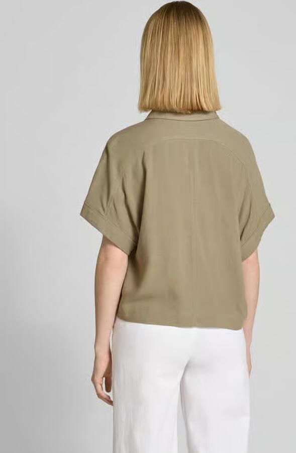 Selected Femme Relaxed fit blouse van een mix van viscose en linnen model 'VIVA'