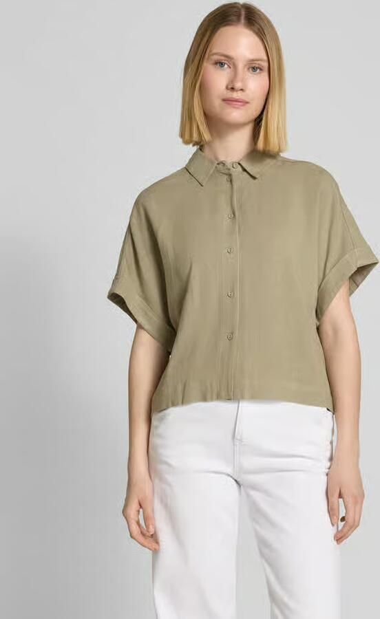 Selected Femme Relaxed fit blouse van een mix van viscose en linnen model 'VIVA' - Foto 2
