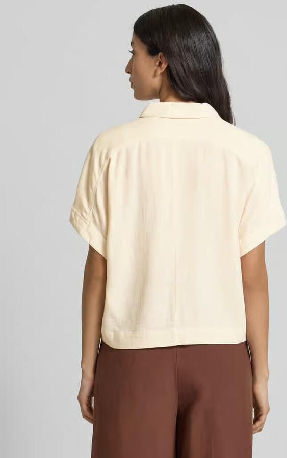 Selected Femme Relaxed fit blouse van een mix van viscose en linnen model 'VIVA' - Foto 5