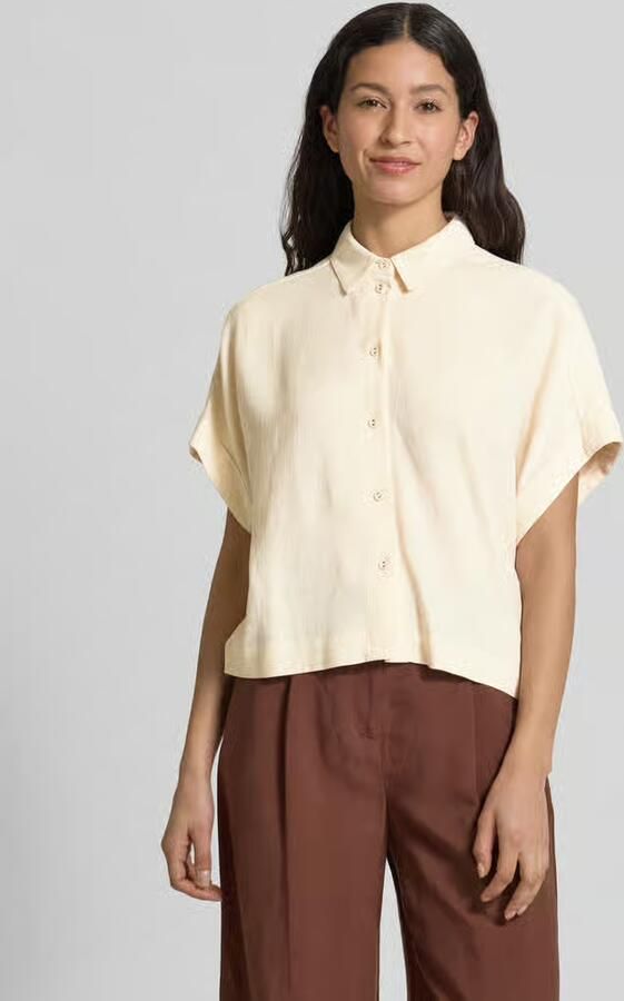 Selected Femme Relaxed fit blouse van een mix van viscose en linnen model 'VIVA' - Foto 6