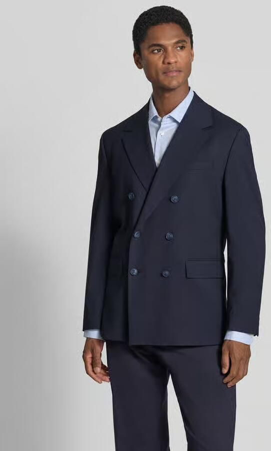 Selected relaxed fit colbert met viscose model 'RELAXED-LIAM'