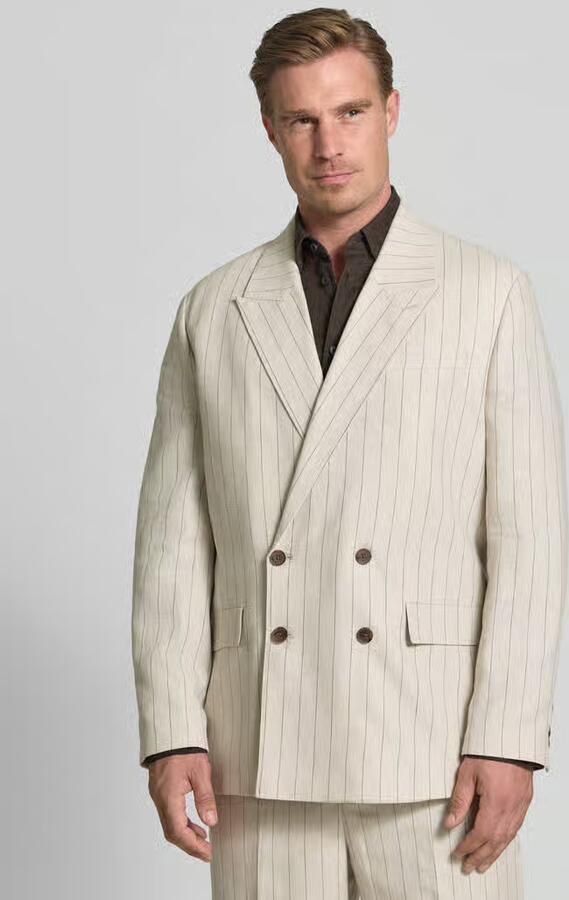 Selected relaxed fit colbert van linnen-katoenmix model 'MALIK' - Foto 2