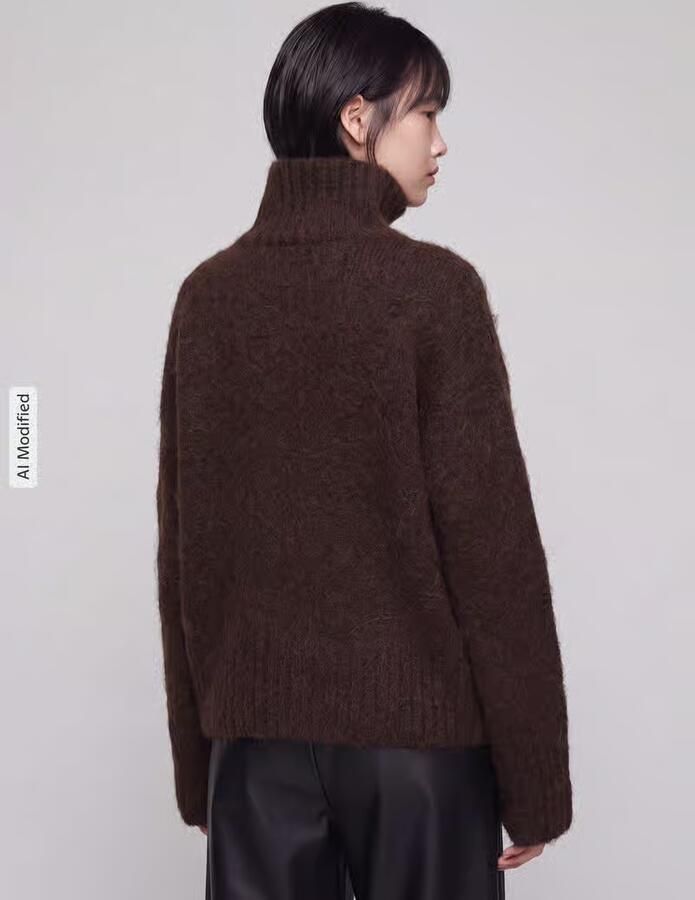 SELECTED WOMEN Dames Truien & Vesten Slfgabriella Ls Knit High Neck Bruin - Foto 7