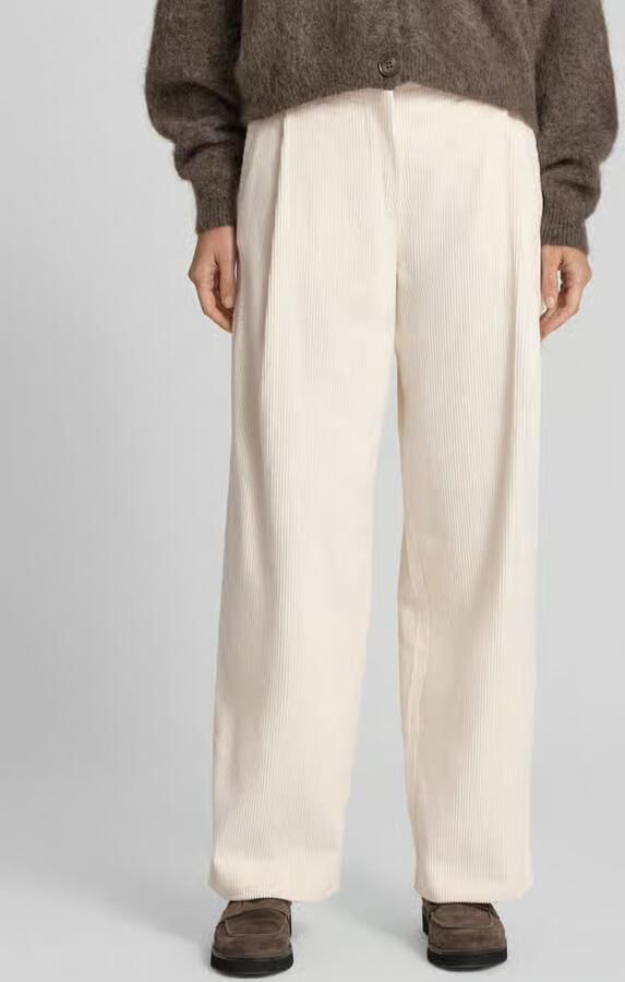 Selected Wide fit corduroy broek van katoenmix model 'ROJA' - Foto 2