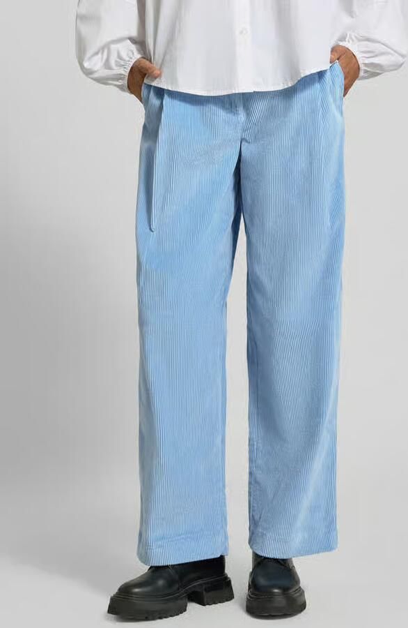 Selected Wide fit corduroy broek van katoenmix model 'ROJA' - Foto 3
