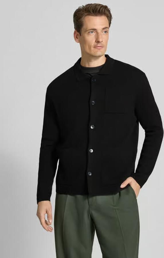 Selected Homme Relaxed fit gebreid jack van katoenmix model 'MIKE' - Foto 3
