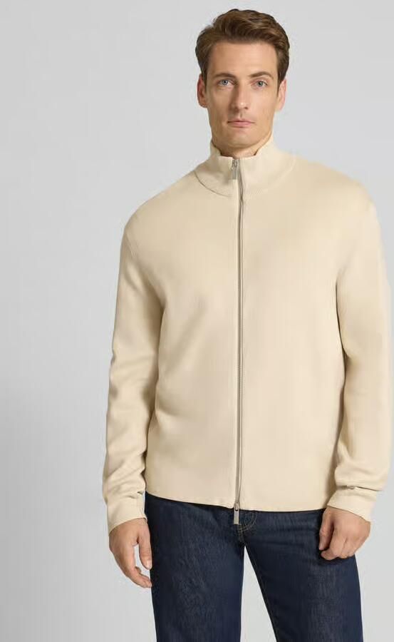 Selected Relaxed fit gebreid jack van viscosemix model 'TELLER' - Foto 4
