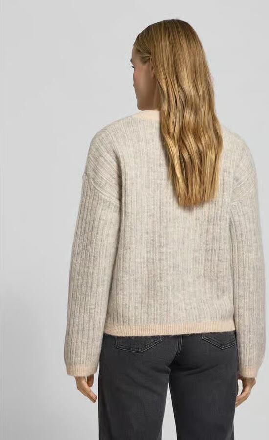 Selected Femme Relaxed fit gebreid jack van wolmix met alpaca model 'FALVA'