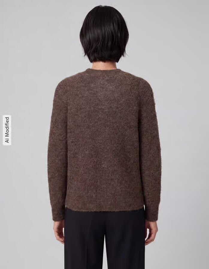 SELECTED WOMEN Dames Truien & Vesten Slflulu Ls Knit Short Cardigan Bruin - Foto 8