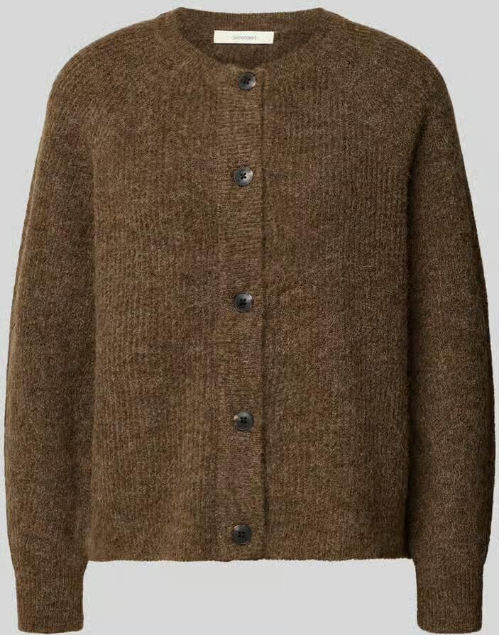SELECTED WOMEN Dames Truien & Vesten Slflulu Ls Knit Short Cardigan Bruin - Foto 6
