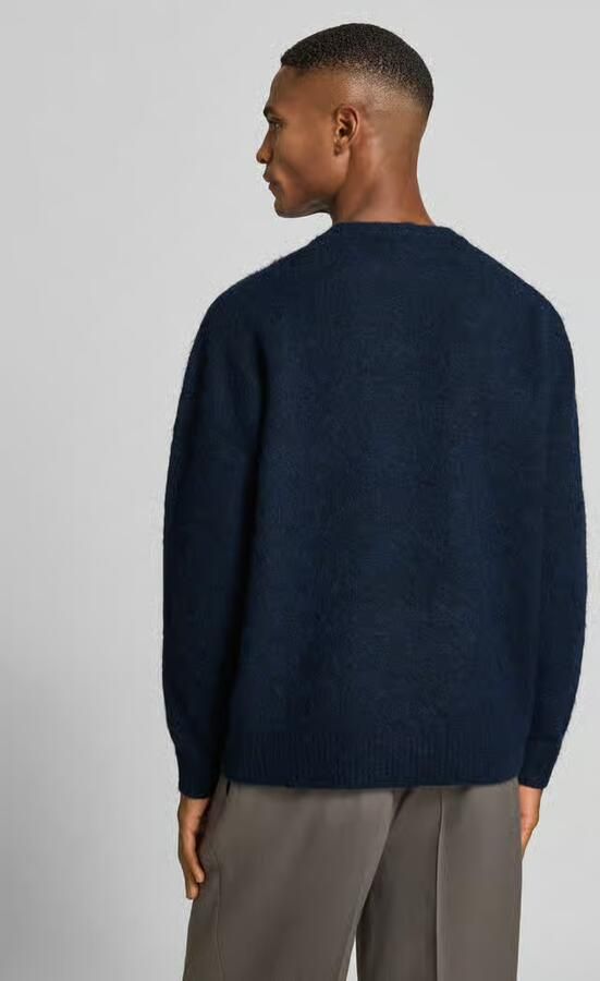 Selected Homme Relaxed fit gebreide pullover met wol model 'RAI BRUSHED'