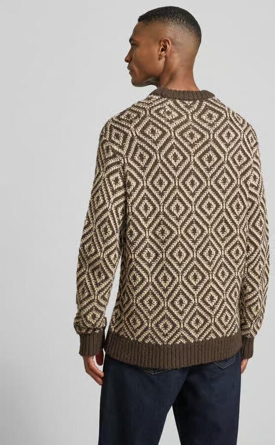 Selected Relaxed fit gebreide pullover van wolmix model 'REMI'