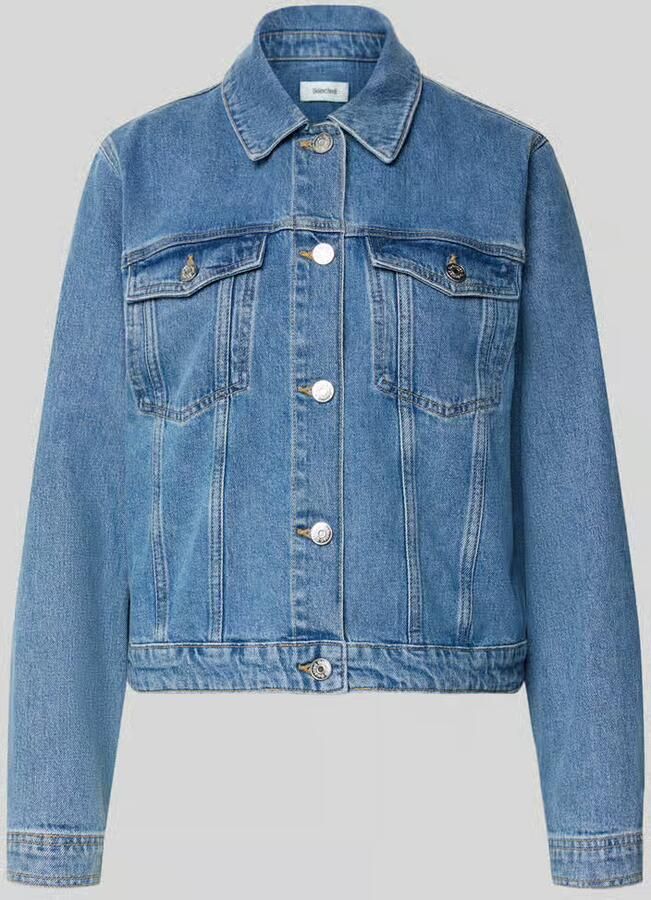 Selected Relaxed fit Jeansjack van Katoenmix Model 'CENA-KORI LIG B' - Foto 2