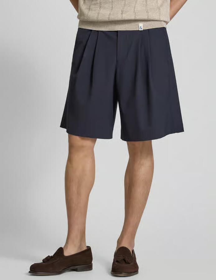 Selected Relaxed fit korte broek met bandplooien model 'LIAM' - Foto 2