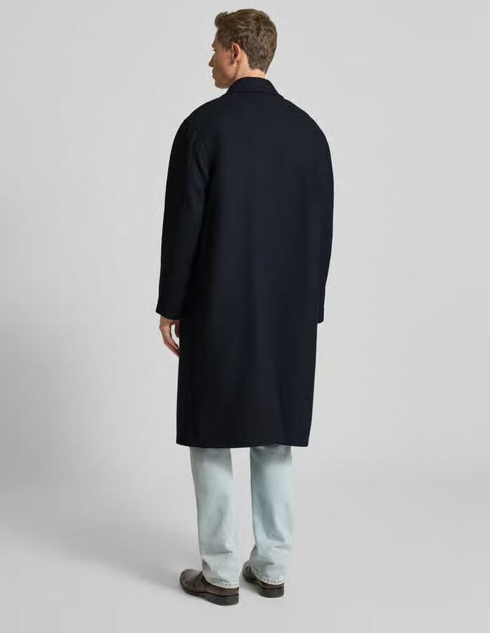 Selected Homme Relaxed fit lange jas van wolmix model 'SIMON'