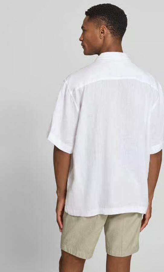 Selected relaxed fit linnen overhemd met resortkraag model 'KYLIAN' - Foto 3