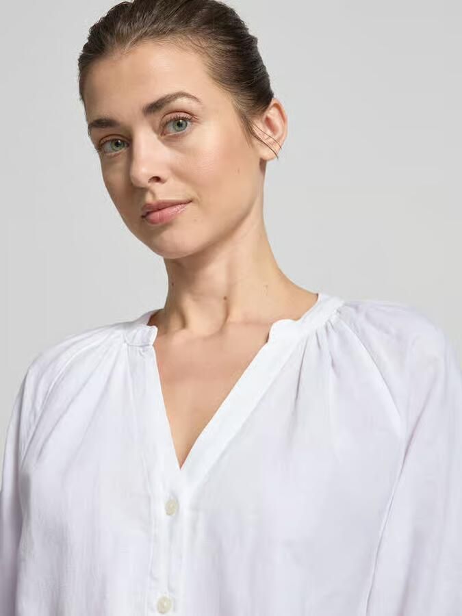 Selected relaxed fit overhemdblouse mix van katoen en linnen model 'ALBERTA'