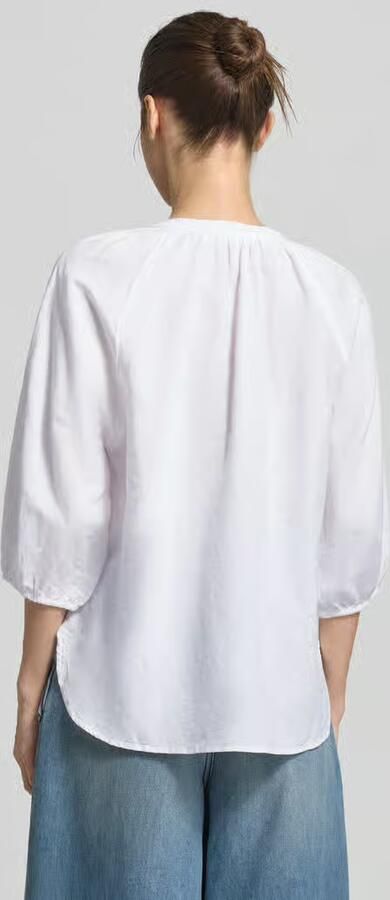 Selected relaxed fit overhemdblouse mix van katoen en linnen model 'ALBERTA' - Foto 3