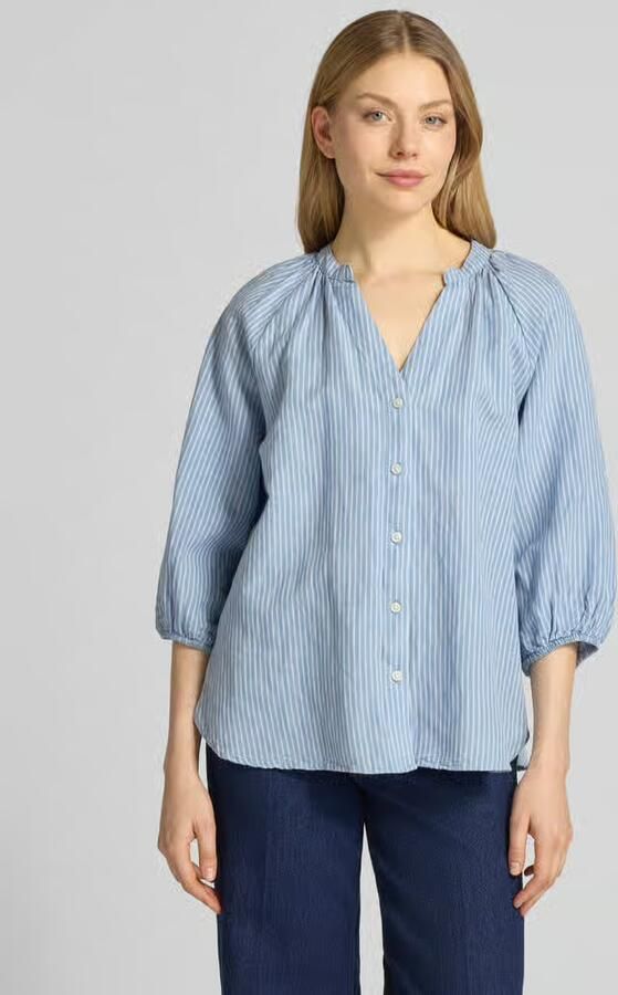 Selected relaxed fit overhemdblouse mix van katoen en linnen model 'ALBERTA' - Foto 8