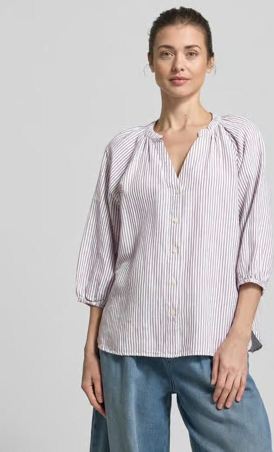 Selected relaxed fit overhemdblouse mix van katoen en linnen model 'ALBERTA' - Foto 5