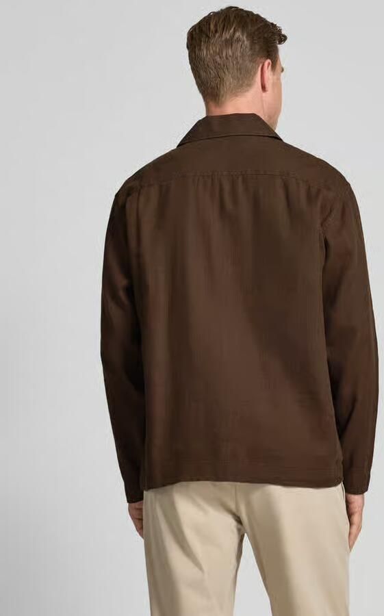 Selected Relaxed fit overshirt van een mix van katoen en linnen model 'RELAXTONY'
