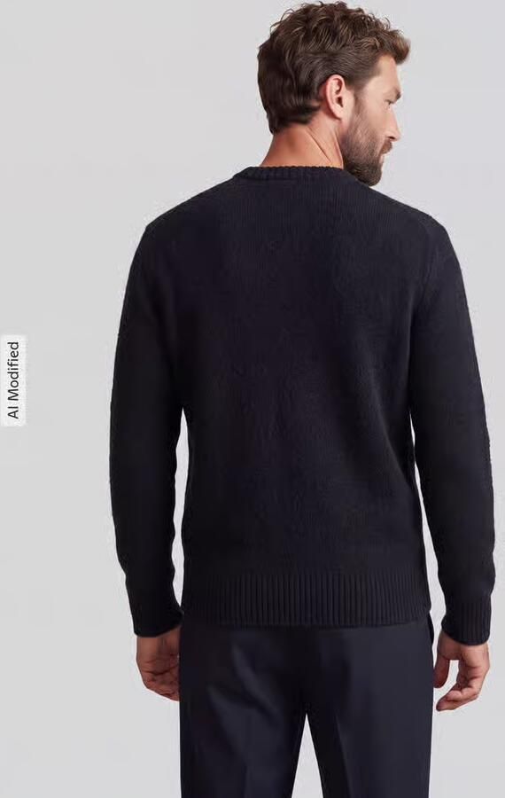 Selected relaxed fit pullover van katoenmix model 'ALEX'