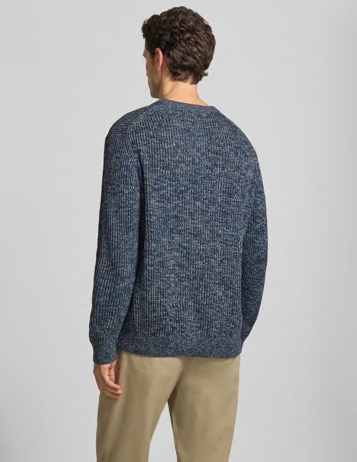 SELECTED MEN Heren Truien & Vesten Slmtilum Ls Knit Crew Neck Blauw - Foto 5