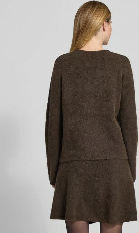 SELECTED WOMEN Dames Truien & Vesten Slflulu Brushed Ls Knit Keyhole O-neck Bruin - Foto 5