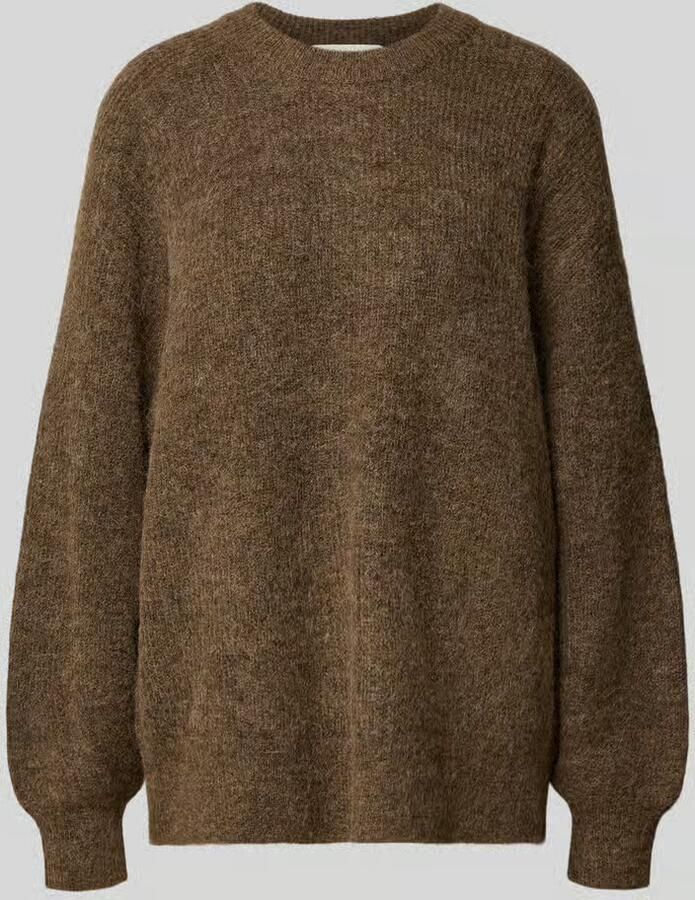 SELECTED WOMEN Dames Truien & Vesten Slwlulu Ls Knit Relaxed O-neck Bruin - Foto 6