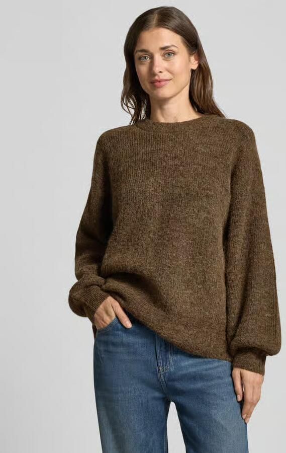 SELECTED WOMEN Dames Truien & Vesten Slwlulu Ls Knit Relaxed O-neck Bruin - Foto 6