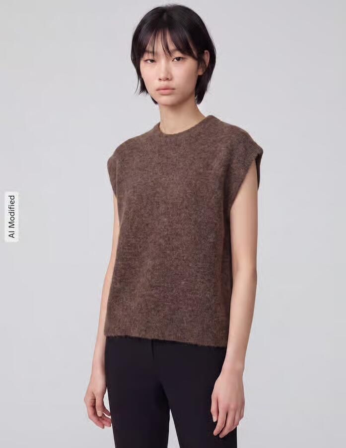 Selected relaxed fit spencer van wolmix model 'LULU' - Foto 4