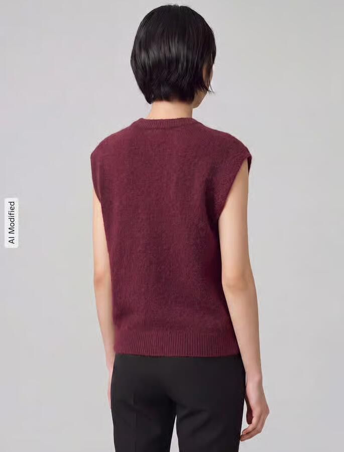 SELECTED WOMEN Dames Truien & Vesten Slwlulu Sl Knit Vest Bordeaux - Foto 6