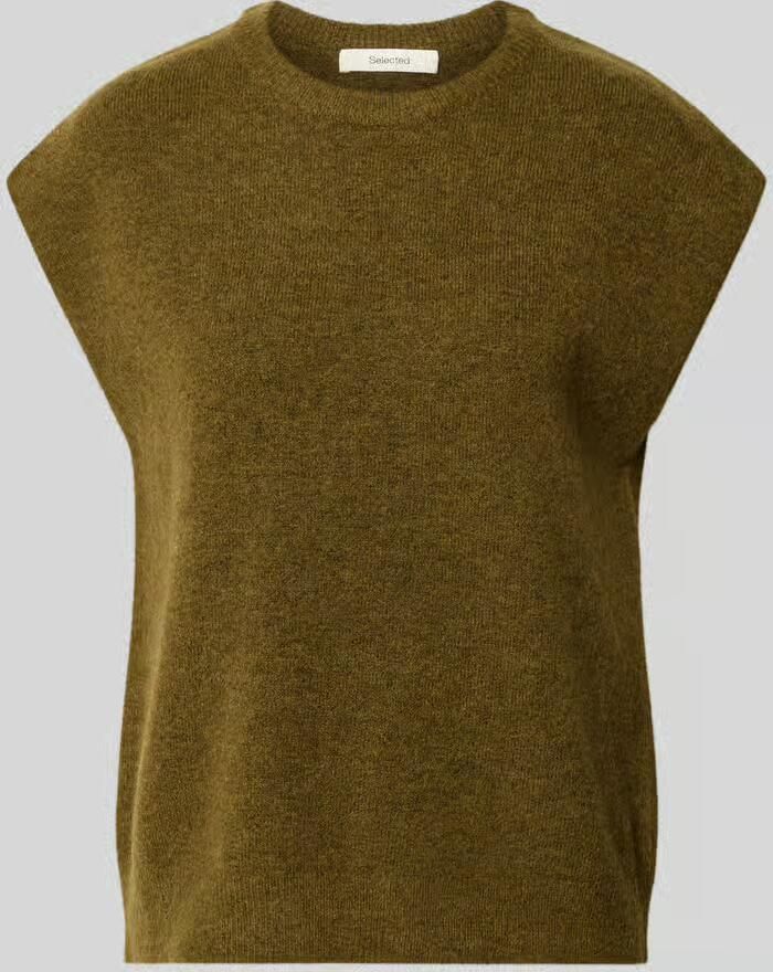 SELECTED WOMEN Dames Truien & Vesten Slwlulu Sl Knit Vest Olijf - Foto 6