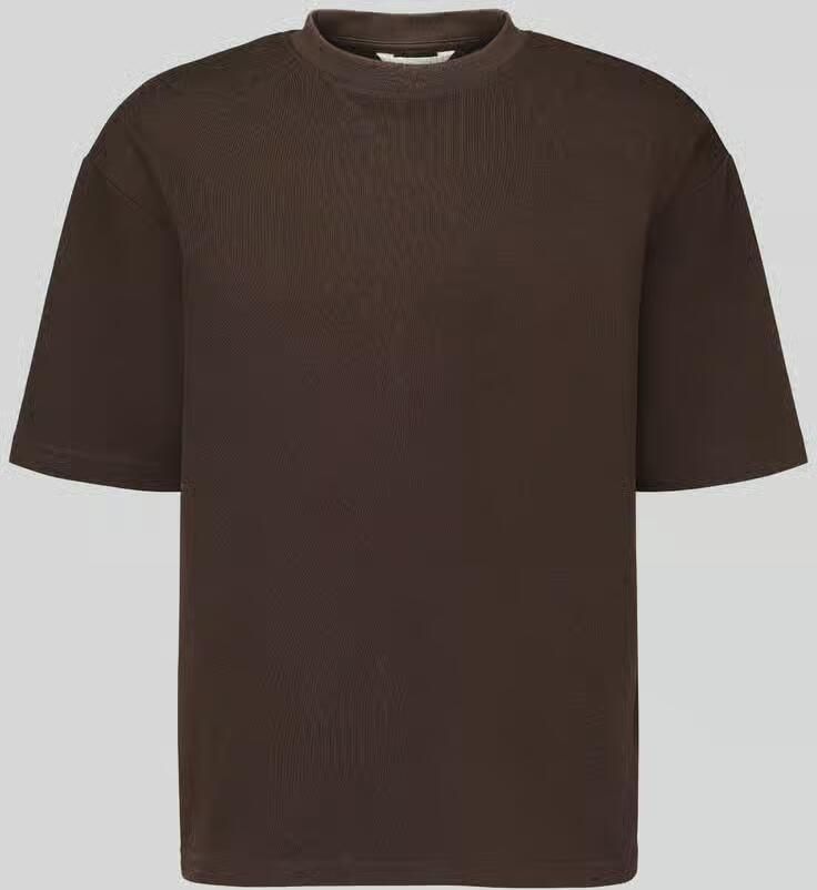 SELECTED MEN Heren Polo's & T-shirts Slhlooseoscar Ss O-neck Tee Noos Bruin - Foto 8