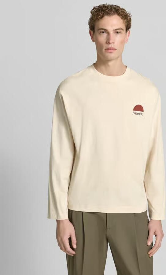 Selected relaxed fit T-shirt van puur katoen model 'AXMAX' - Foto 3