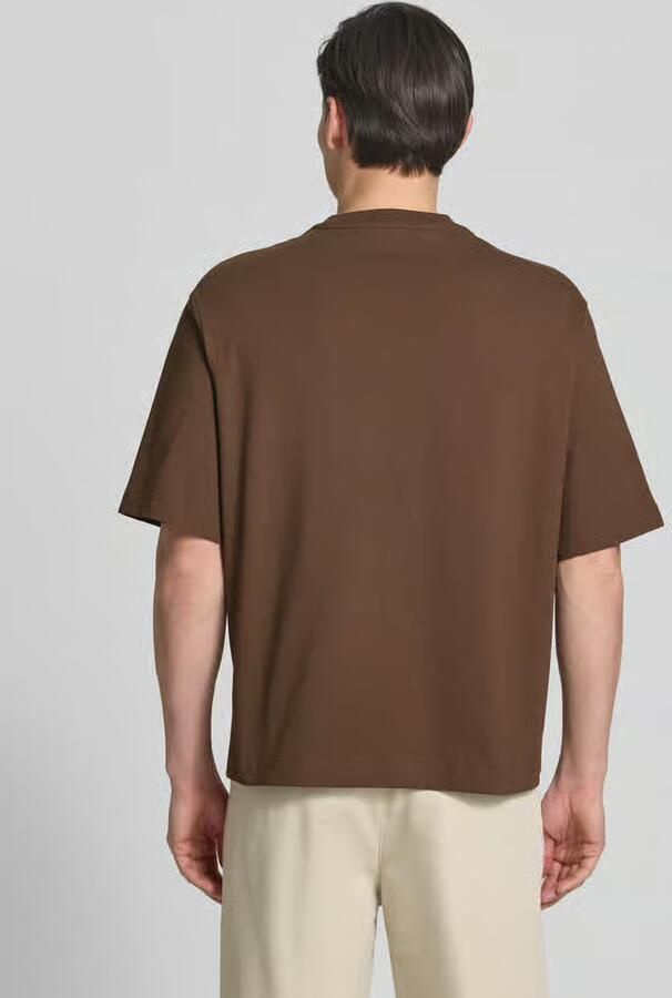 SELECTED MEN Heren Polo's & T-shirts Lhboxynorman Graphic Ss O-neck Tee Bruin - Foto 8