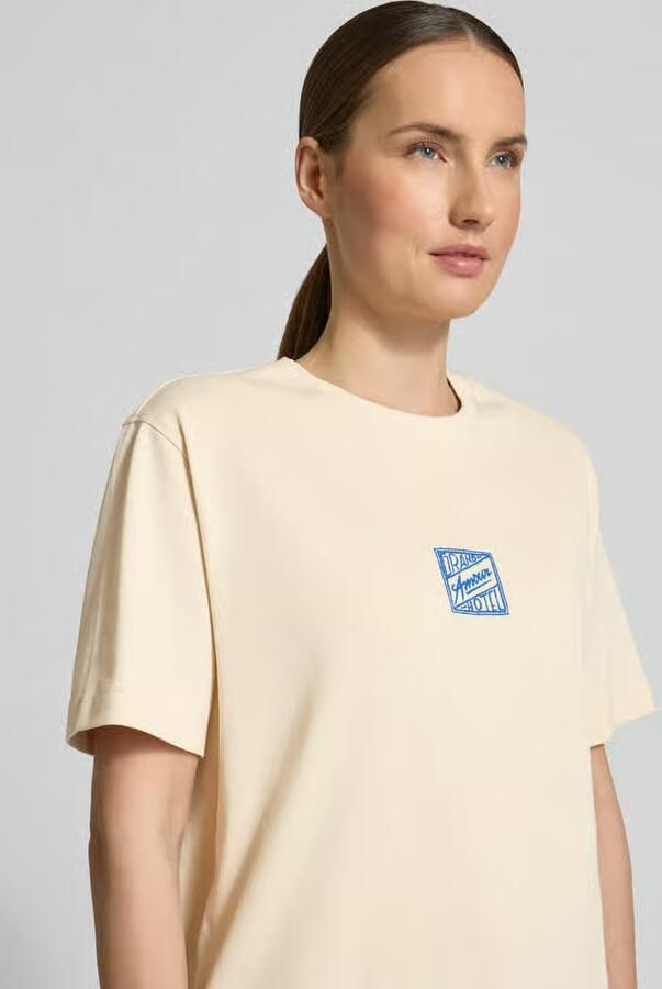 Selected relaxed fit T-shirt van puur katoen model 'BROOK SS HOTEL'