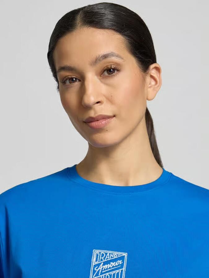 Selected relaxed fit T-shirt van puur katoen model 'BROOK SS HOTEL'