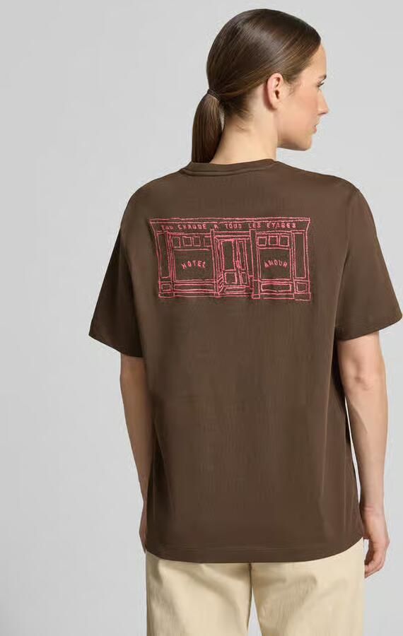 Selected relaxed fit T-shirt van puur katoen model 'BROOK SS HOTEL' - Foto 2